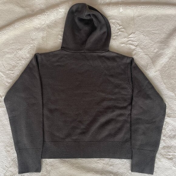 White Fox Women's It's Cool Knit Hoodie Charcoal Size: M-L - Picture 7 of 9